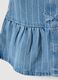Blue denim regular fit cotton blend dress for toddler_3