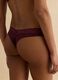 Red regular fit thong with lace details_2