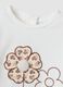 White stretch organic cotton T-shirt with floral print_2