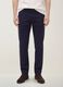 Pantaloni chino blu in twill di cotone elasticizzato slim fit_1