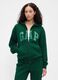 Sweatshirt verde com capuz e fecho completo_0