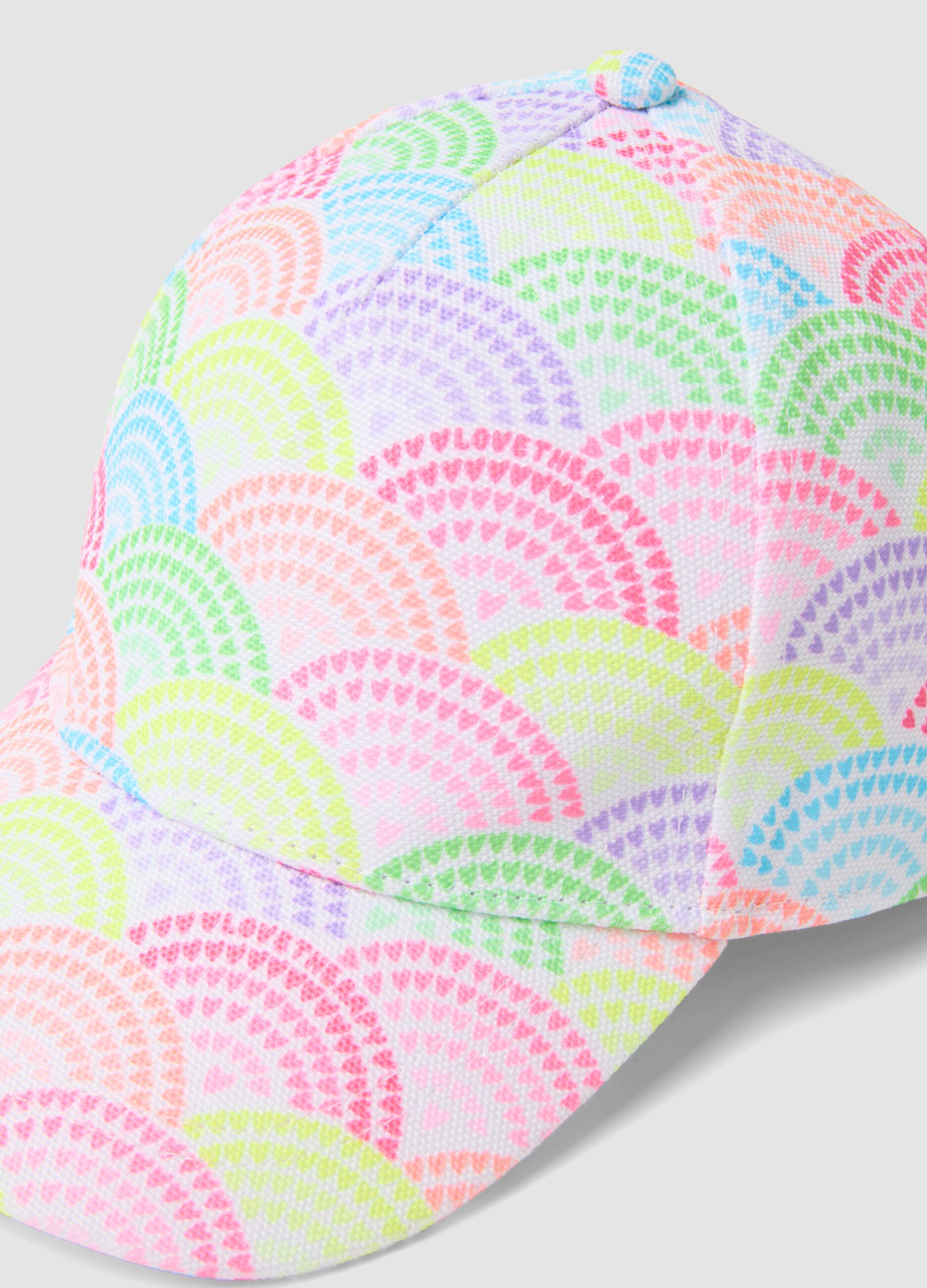 Mehrfarbige Baseballcap mit Print