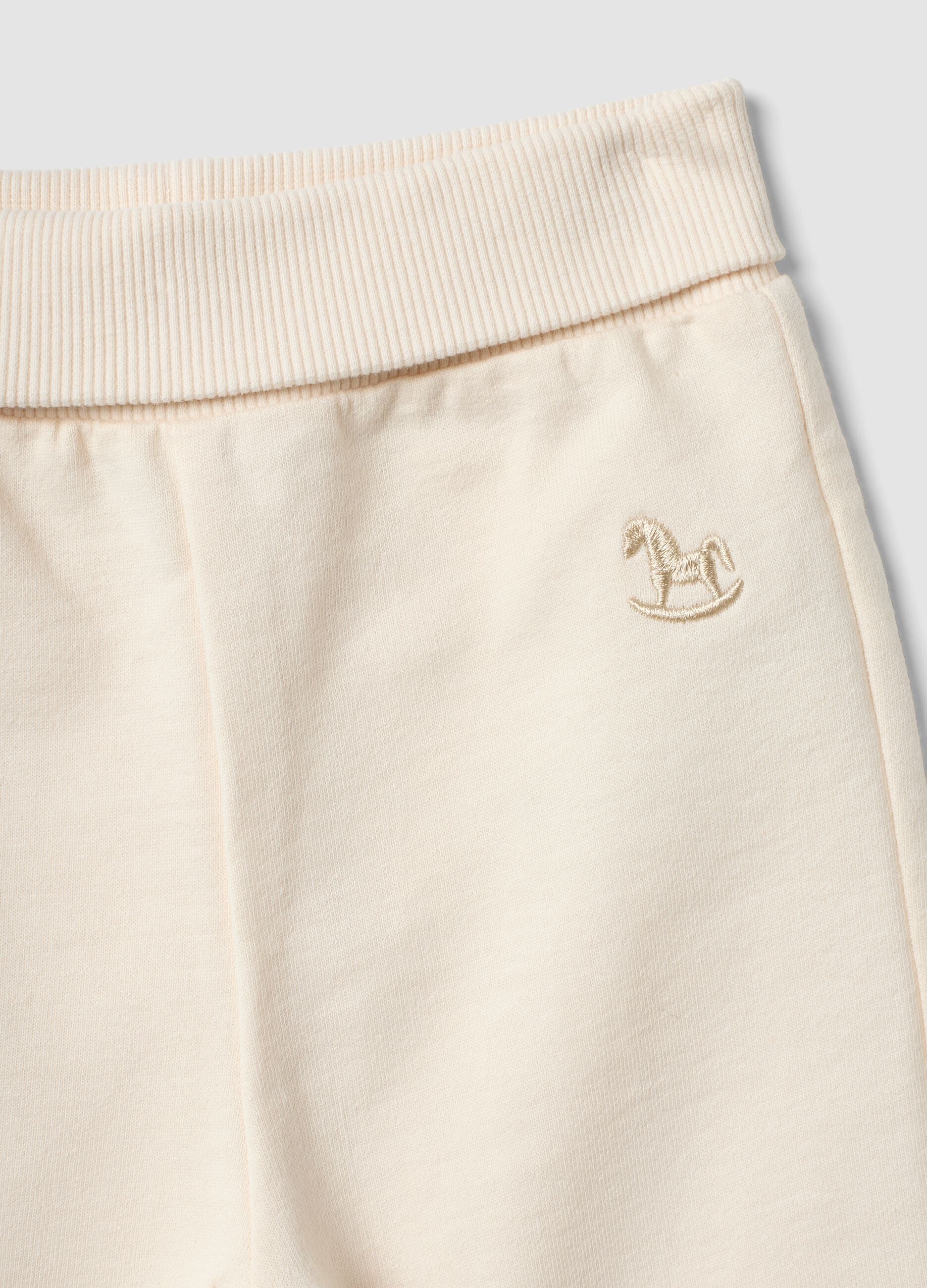 Blue and beige organic cotton baby set