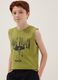 Green and blue pure cotton set with vest top and shorts_2