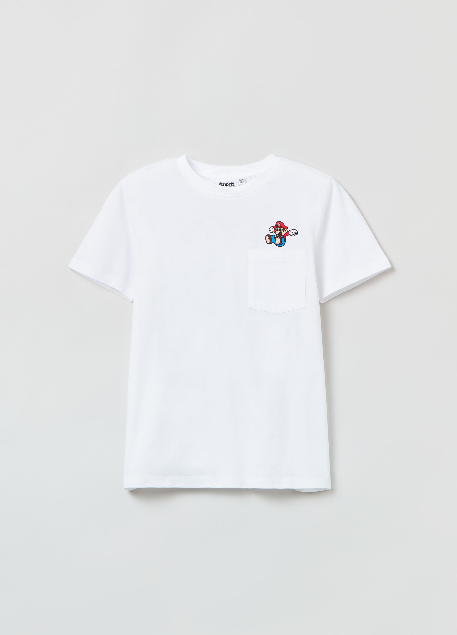 Camiseta de algodón con estampado de Super Mario
