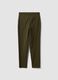 Green slim-fit stretch viscose chino trousers_6