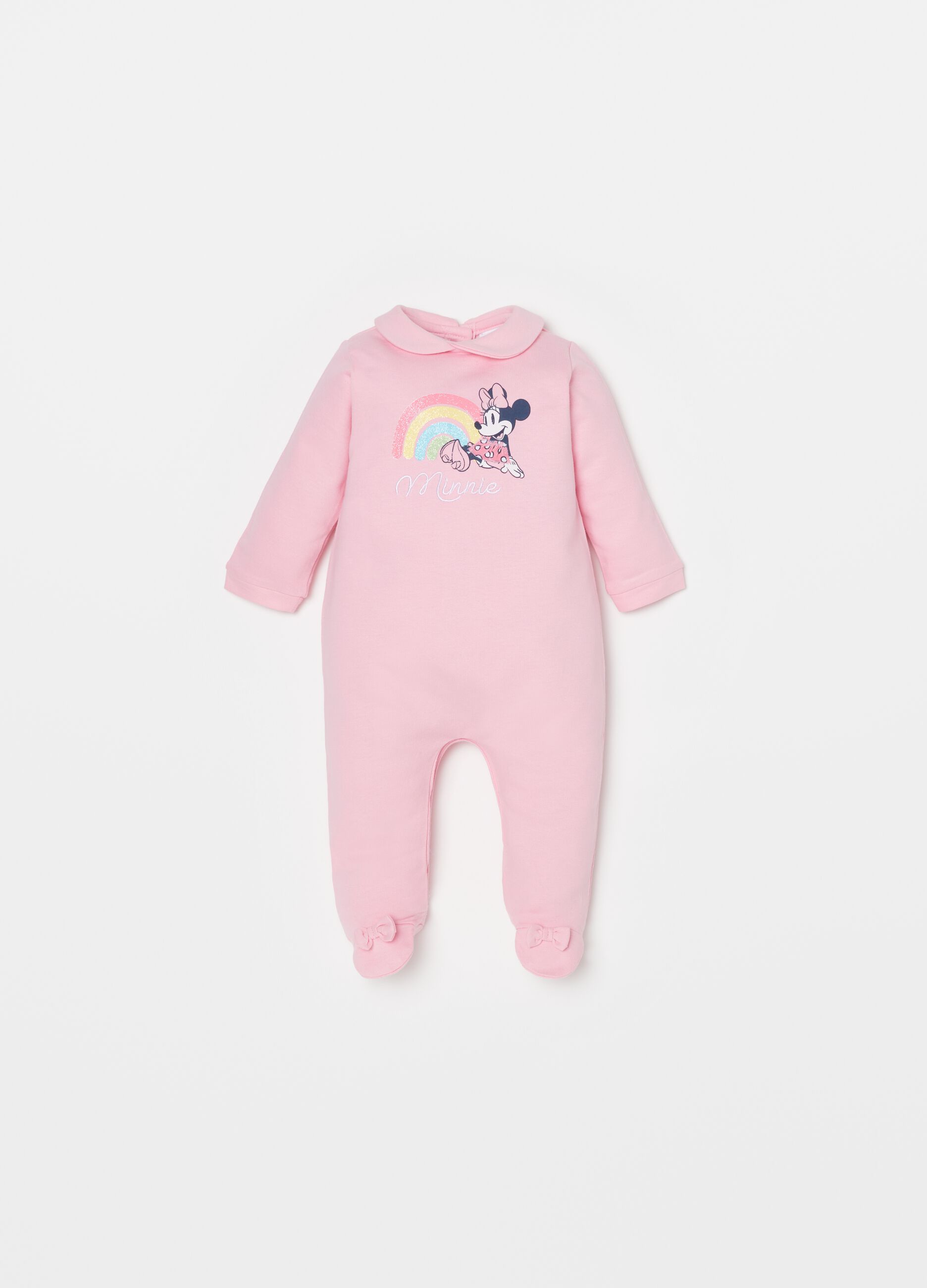 100% cotton onesie with Minnie Mouse bows