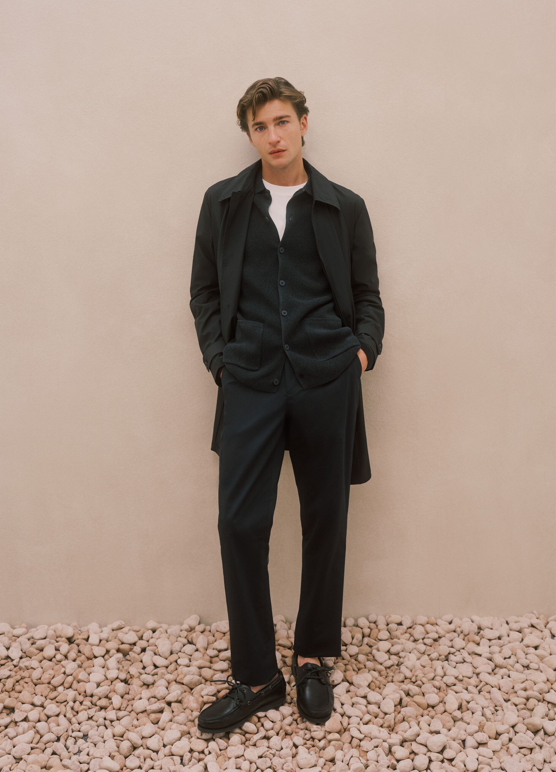 Plavi Kardigan od Čistog Pamuka, Regular Fit