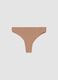 Beige regular fit stretch cotton Brazilian briefs_4