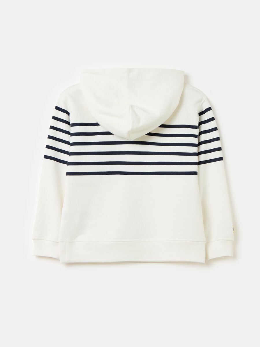 Half-zip sweatshirt with hood and print_1