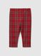 Girls' Multicolour Check Skinny Leggings in Stretch Cotton_1