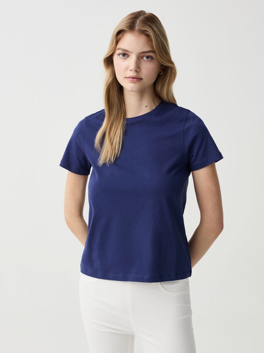 Essential solid colour cotton T-shirt_0