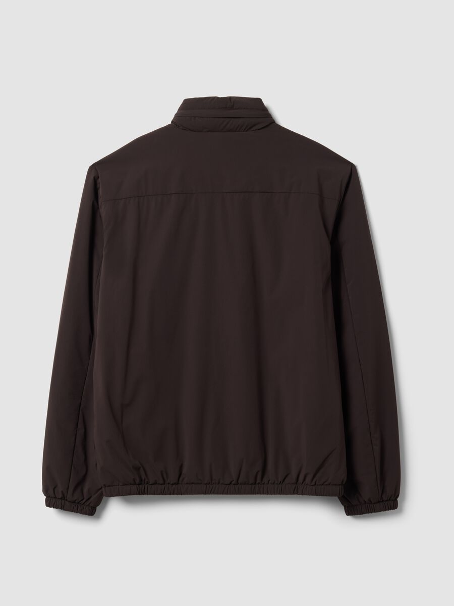 Braune, wattierte Jacke aus Stretchgewebe, Regular Fit_1