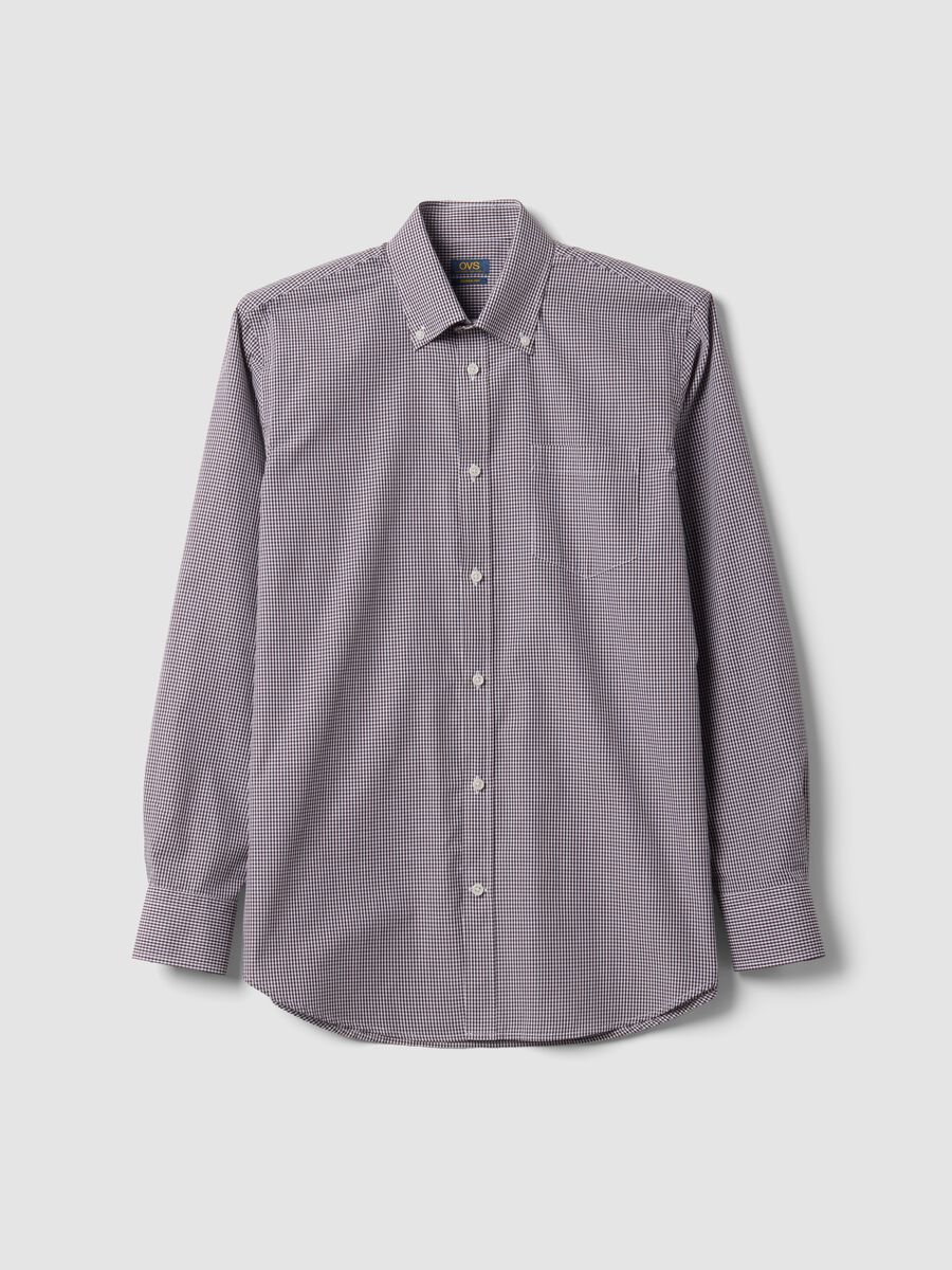 Easy-iron multicolour cotton-blend shirt with button-down collar, regular fit_4