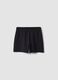 Girls&rsquo; black pure cotton shorts, regular fit_4