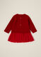 Red dress for girl with teddy bear appliqu&eacute;_1