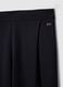 Black Wide Leg Stretch Viscose Blend Trousers_5