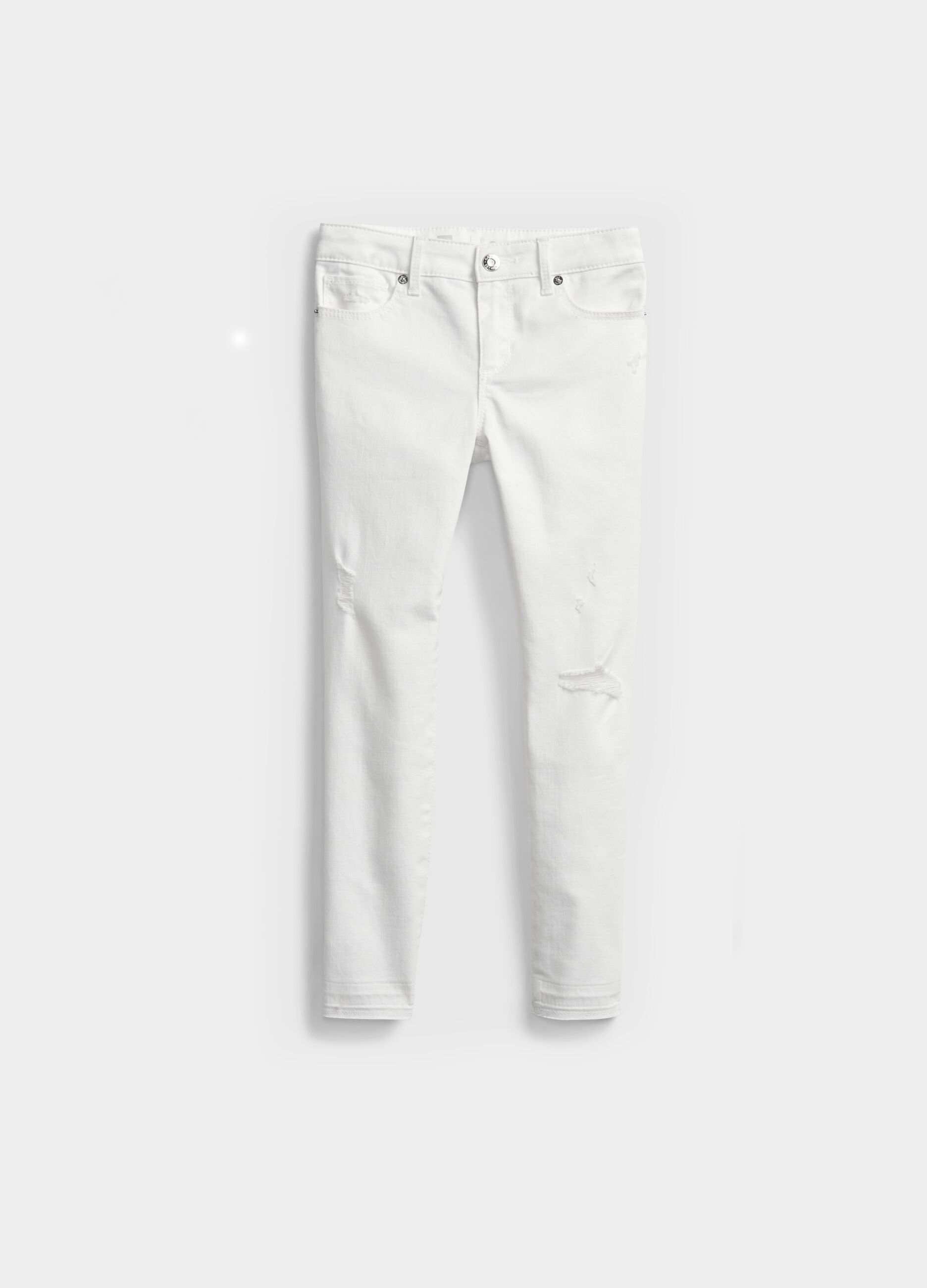 Stretch jeans with rips