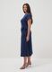 Blue stretch-cotton midi dress_0