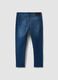 Blue stretch cotton slim tapered jeans_2