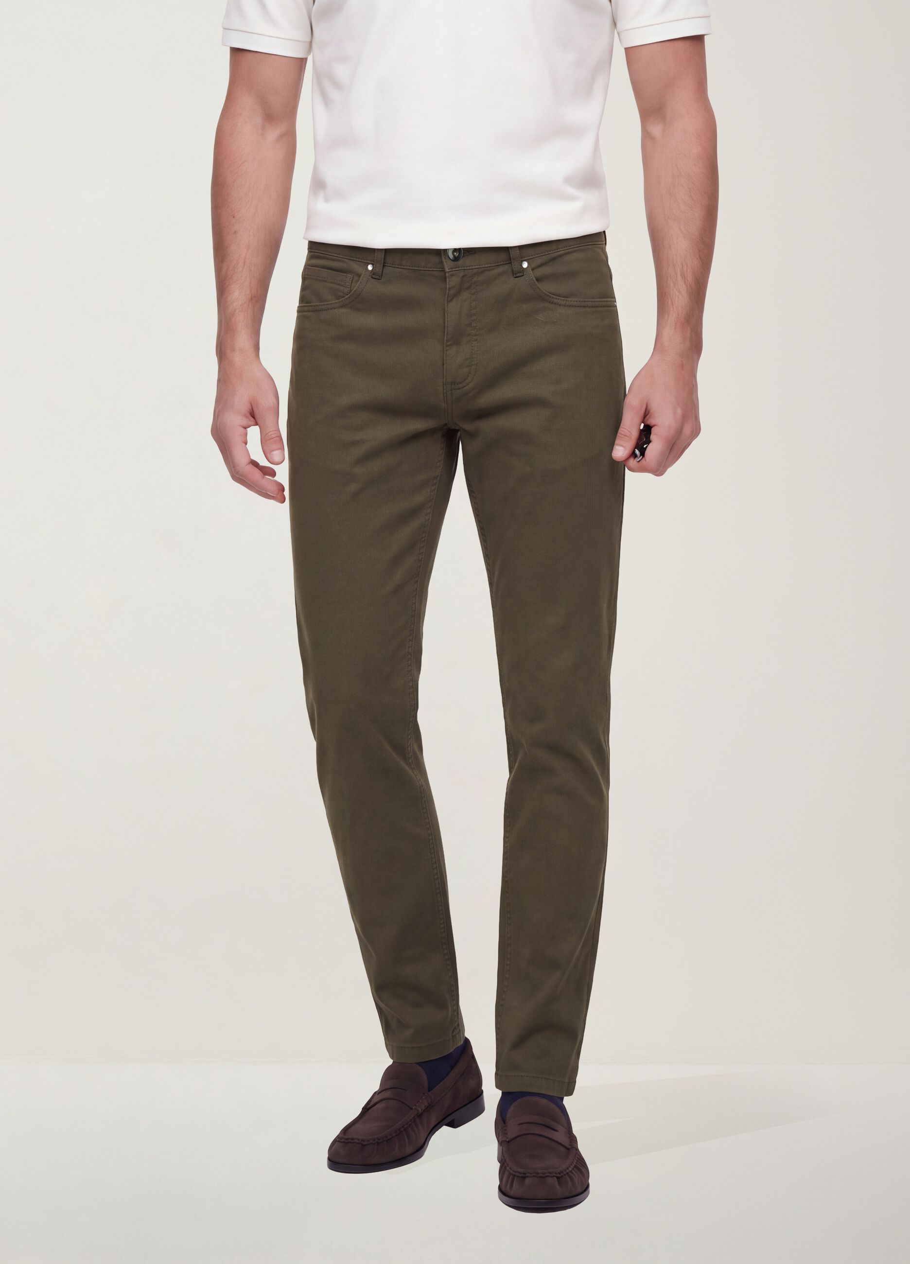 &Pi;&rho;ά&sigma;&iota;&nu;&omicron; &pi;&alpha;&nu;&tau;&epsilon;&lambda;ό&nu;&iota; slim fit &alpha;&pi;ό &epsilon;&lambda;&alpha;&sigma;&tau;&iota;&kappa;ό &beta;&alpha;&mu;&beta;&alpha;&kappa;&epsilon;&rho;ό twill