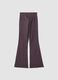 Purple Flared Leggings in Stretch Fabric_6