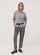 Grey regular-fit trousers with chevron pattern_0