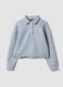 Graues Poloshirt aus Baumwollmischung mit Allover-Strass, Regular Fit_4