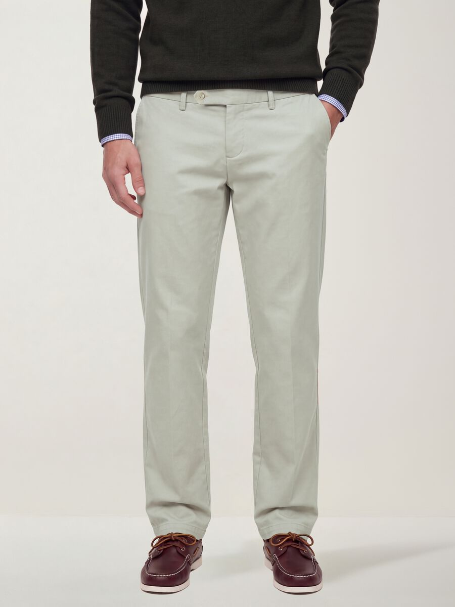 Pantal&oacute;n chino beige de algod&oacute;n puro, corte regular_1