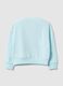 Sweatshirt azul-celeste de mistura de algod&atilde;o corte regular com cora&ccedil;&atilde;o para meninas_1
