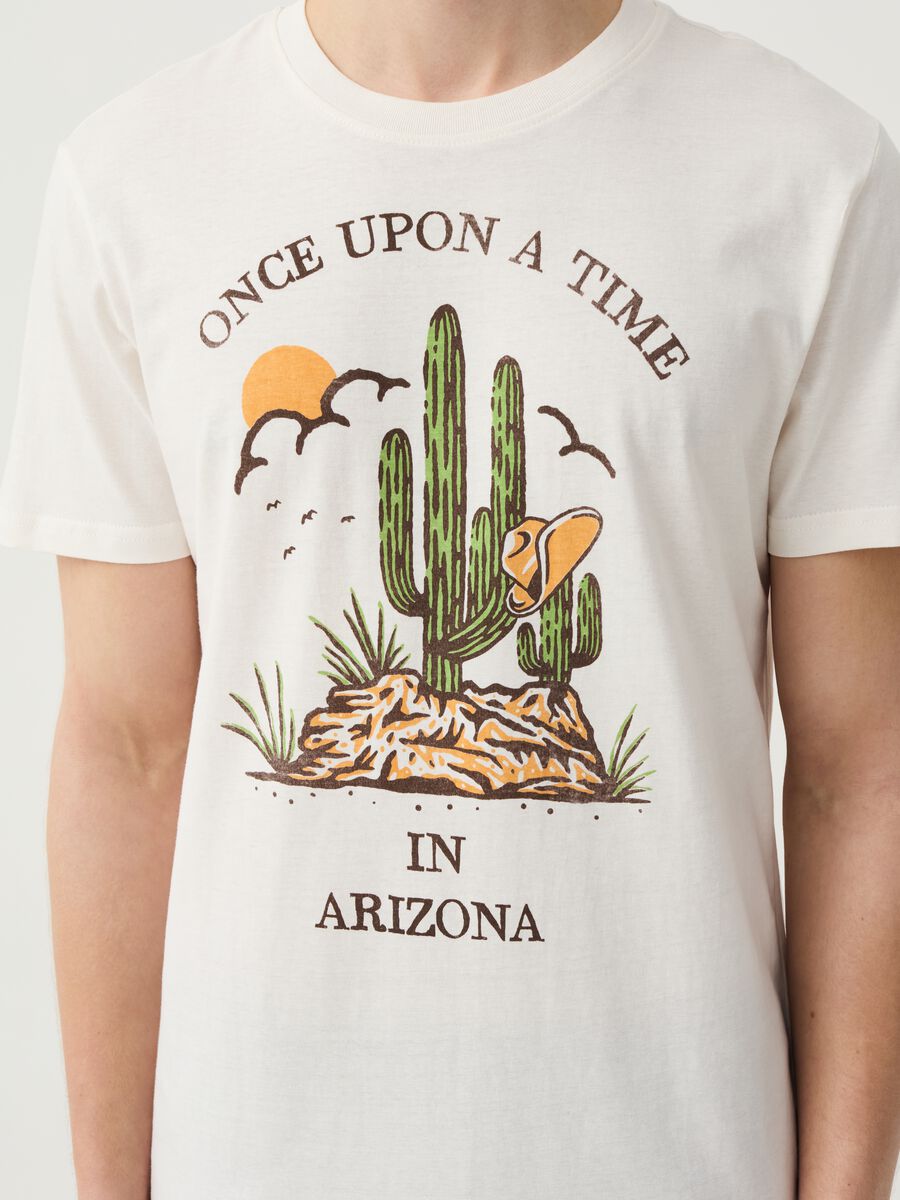 Cotton T-shirt with Arizona print_1