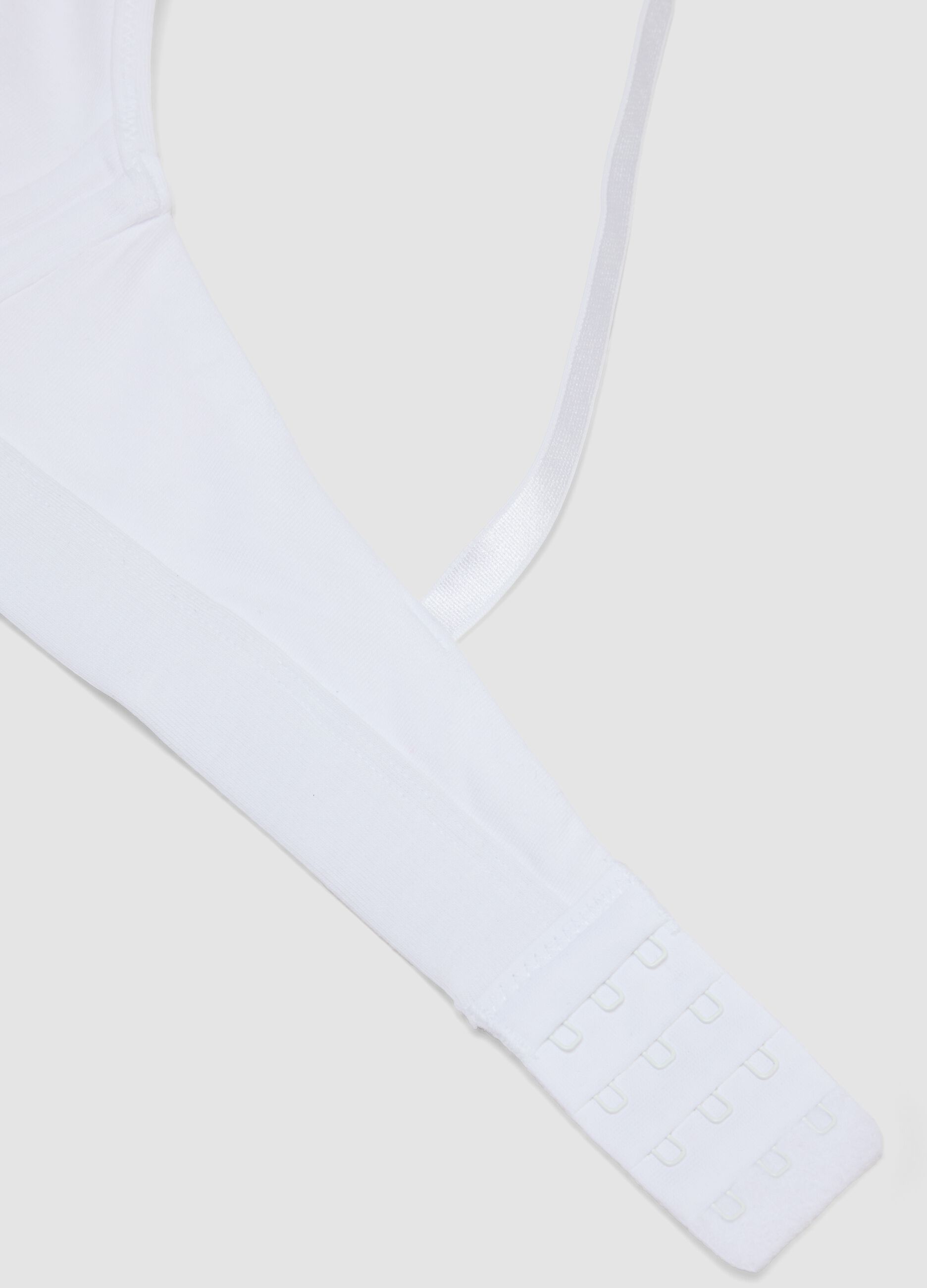 White stretch organic cotton triangle bra