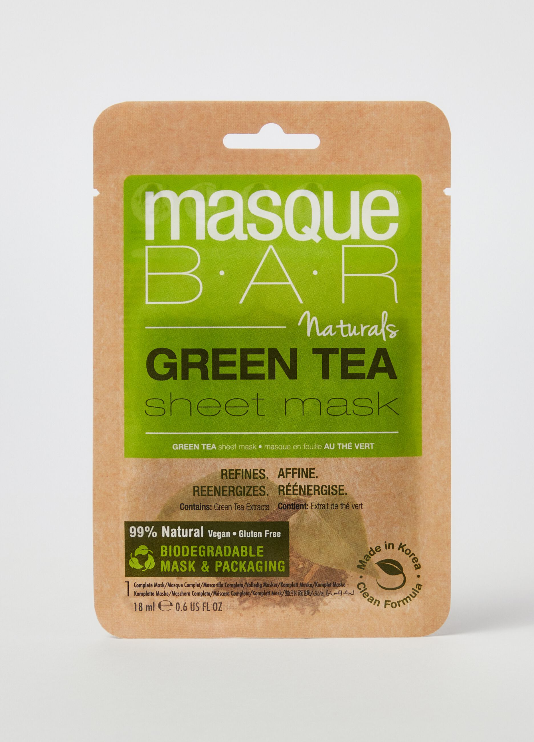 Mascarilla facial Green tea
