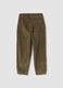 Green ribbed comfort-fit trousers_1