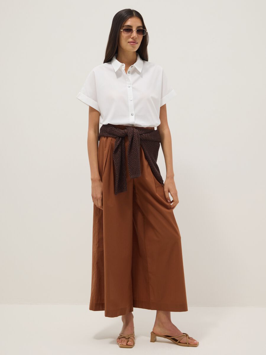 White pure cotton short-sleeve regular-fit shirt_2