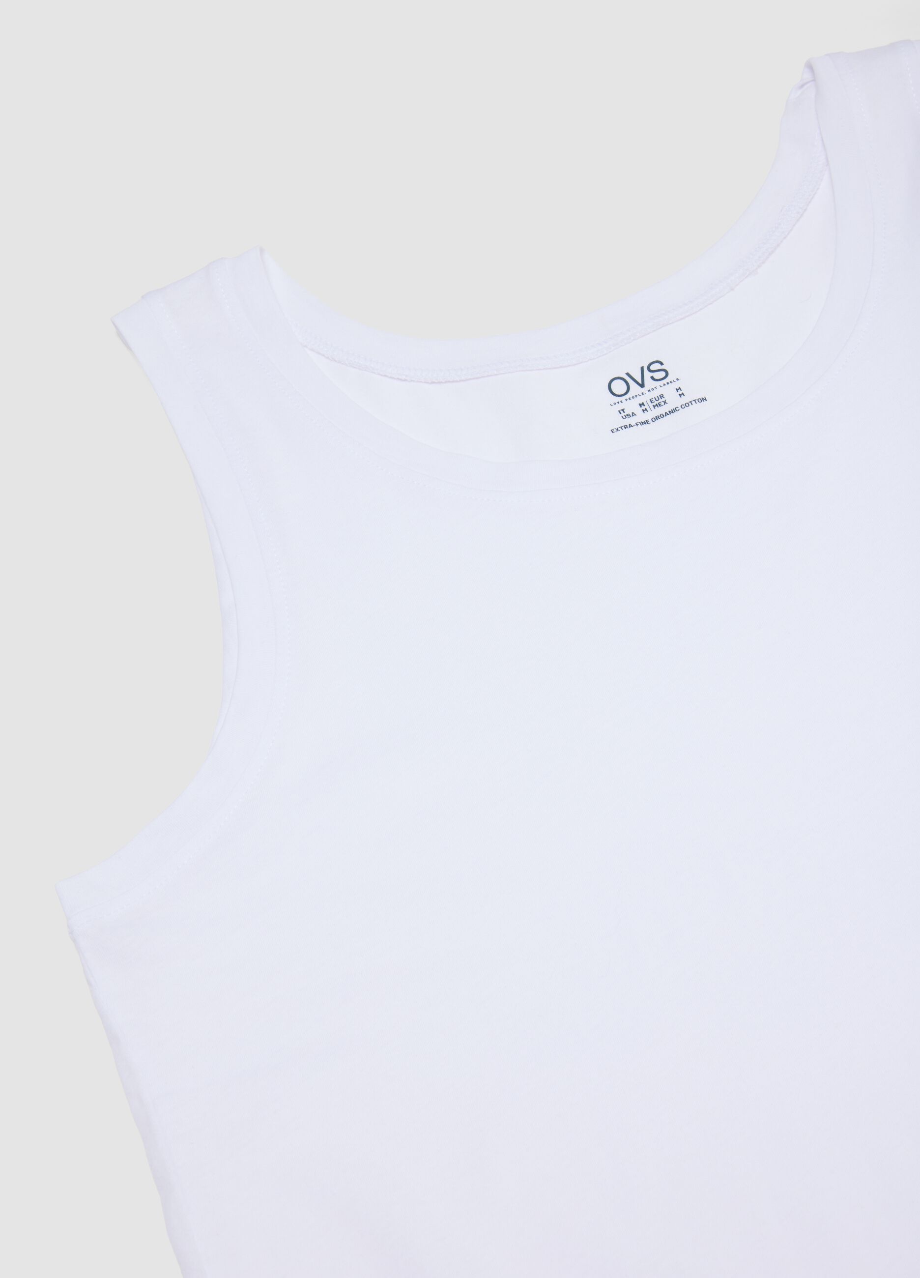 2-pack of white vests in pure extra-fine cotton