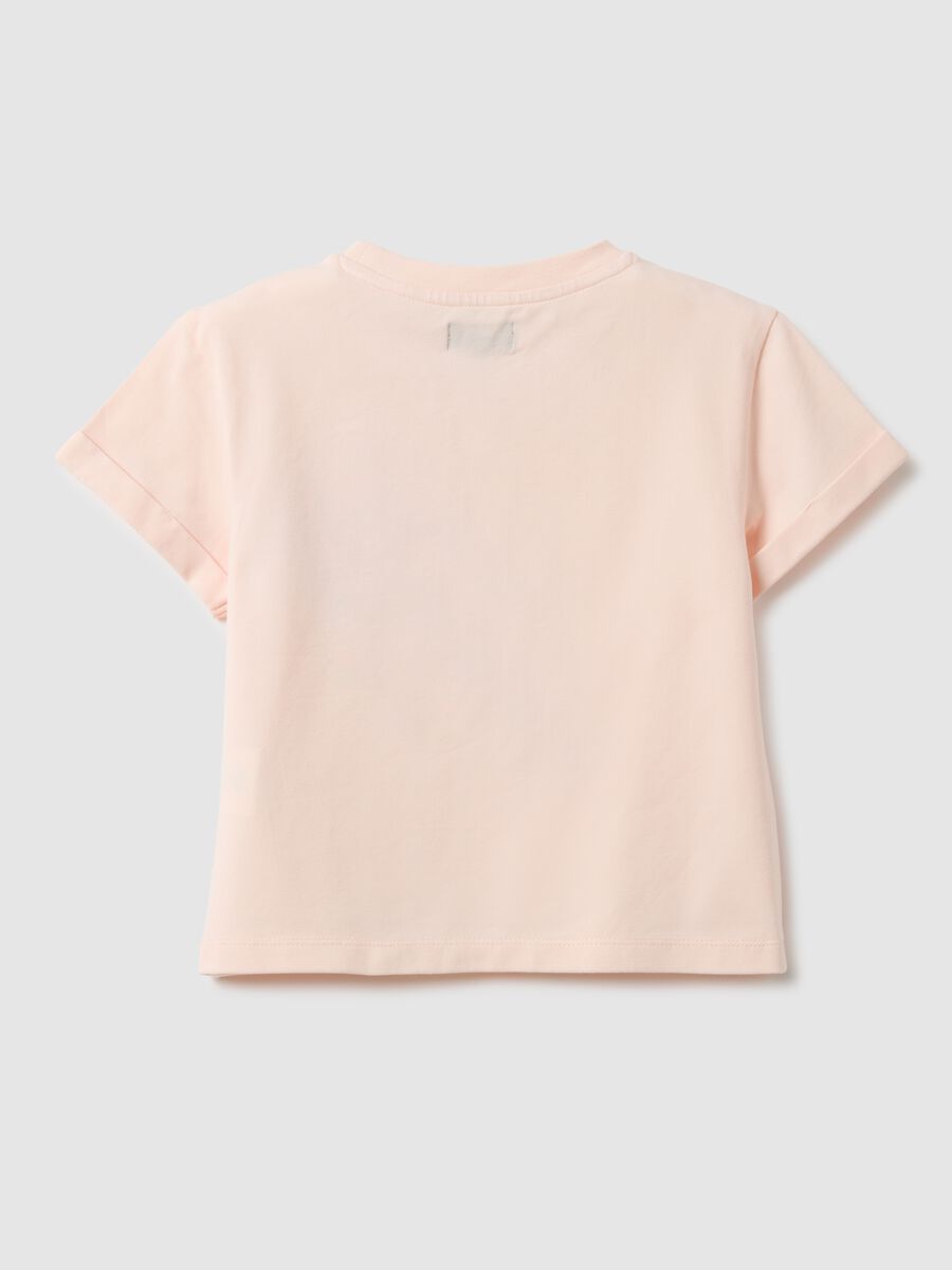 M&auml;dchen T-Shirt aus rosa Baumwollmischung, regul&auml;re Passform mit Blumenstickerei_4