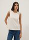 Beige pure cotton top with shoulder ties_2