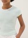 Girls&rsquo; fitted stretch-cotton multicolour striped T-shirt_2