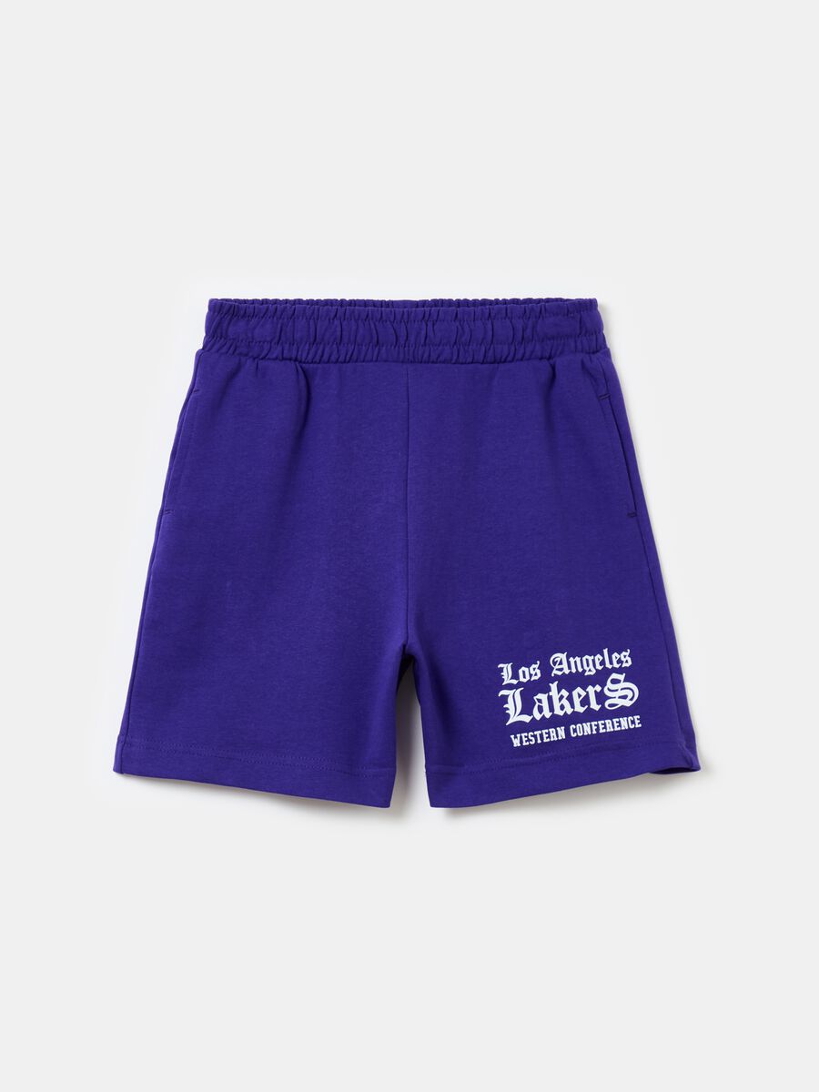 NBA Los Angeles Lakers fleece Bermuda shorts_0