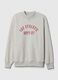 Oversized sweatshirt with mock neck and Athletic logo_4