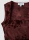 Top fitted rosso in tessuto elasticizzato con fantasia floreale_2