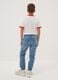 Blue denim jogger jeans in a cotton and viscose blend for boys_2