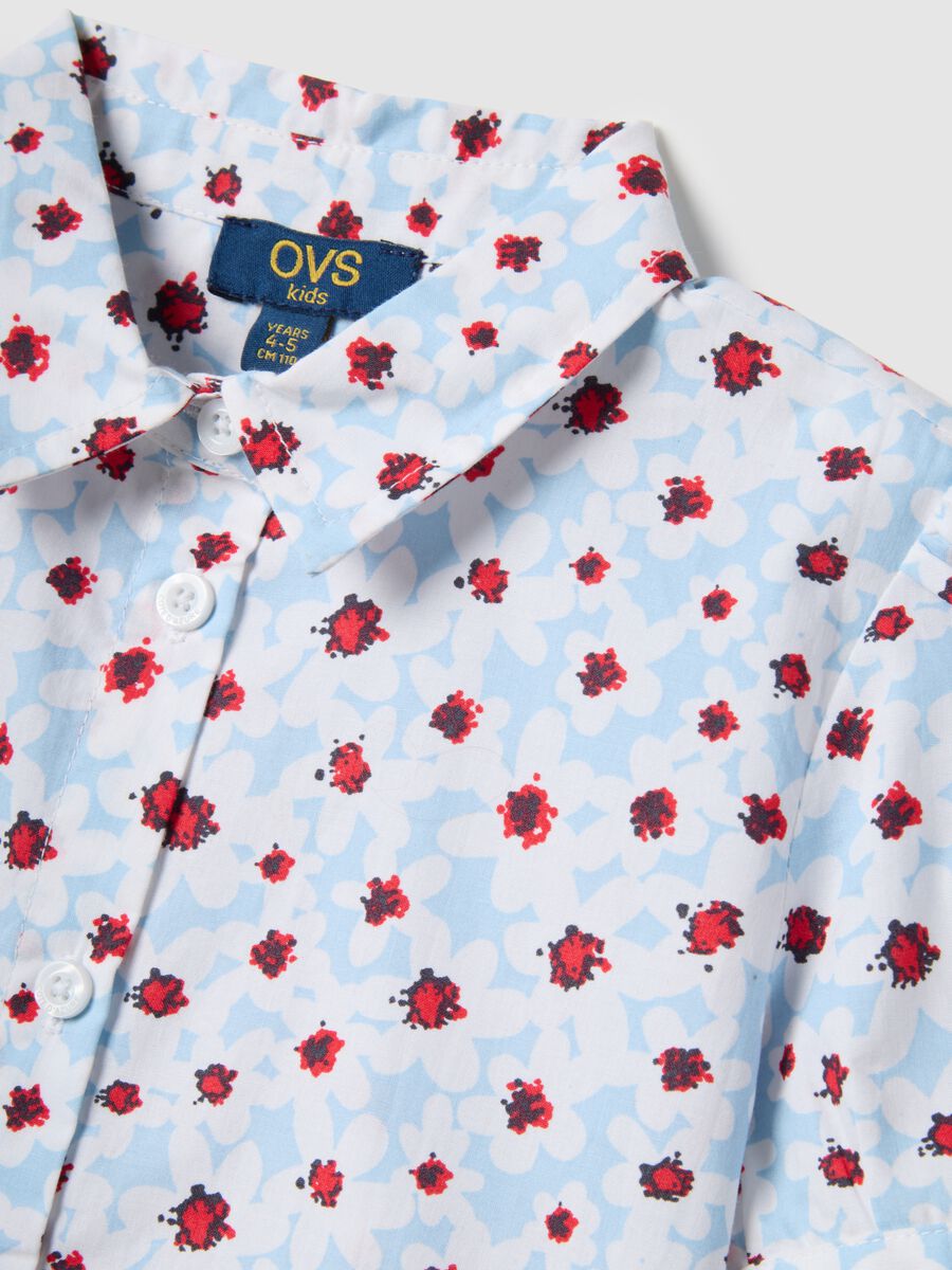 Girls' Multicolour Floral Pure Cotton Shirt - Regular Fit_2