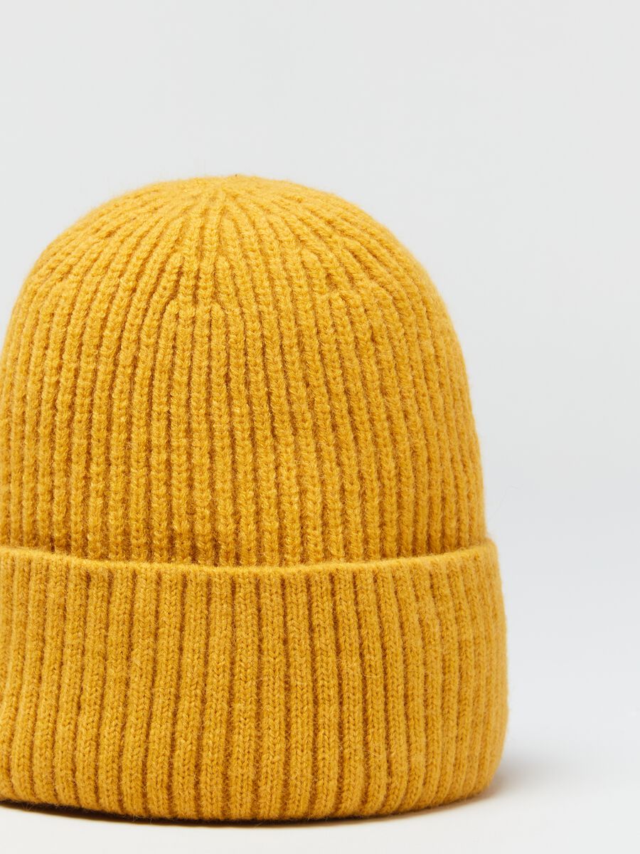 Ribbed beanie with turn-up_2