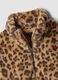 Casaco acolchoado com animal print e fecho de correr, corte regular_2