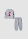 Grey oversized cotton jogging set with Spidey print for baby boy_0