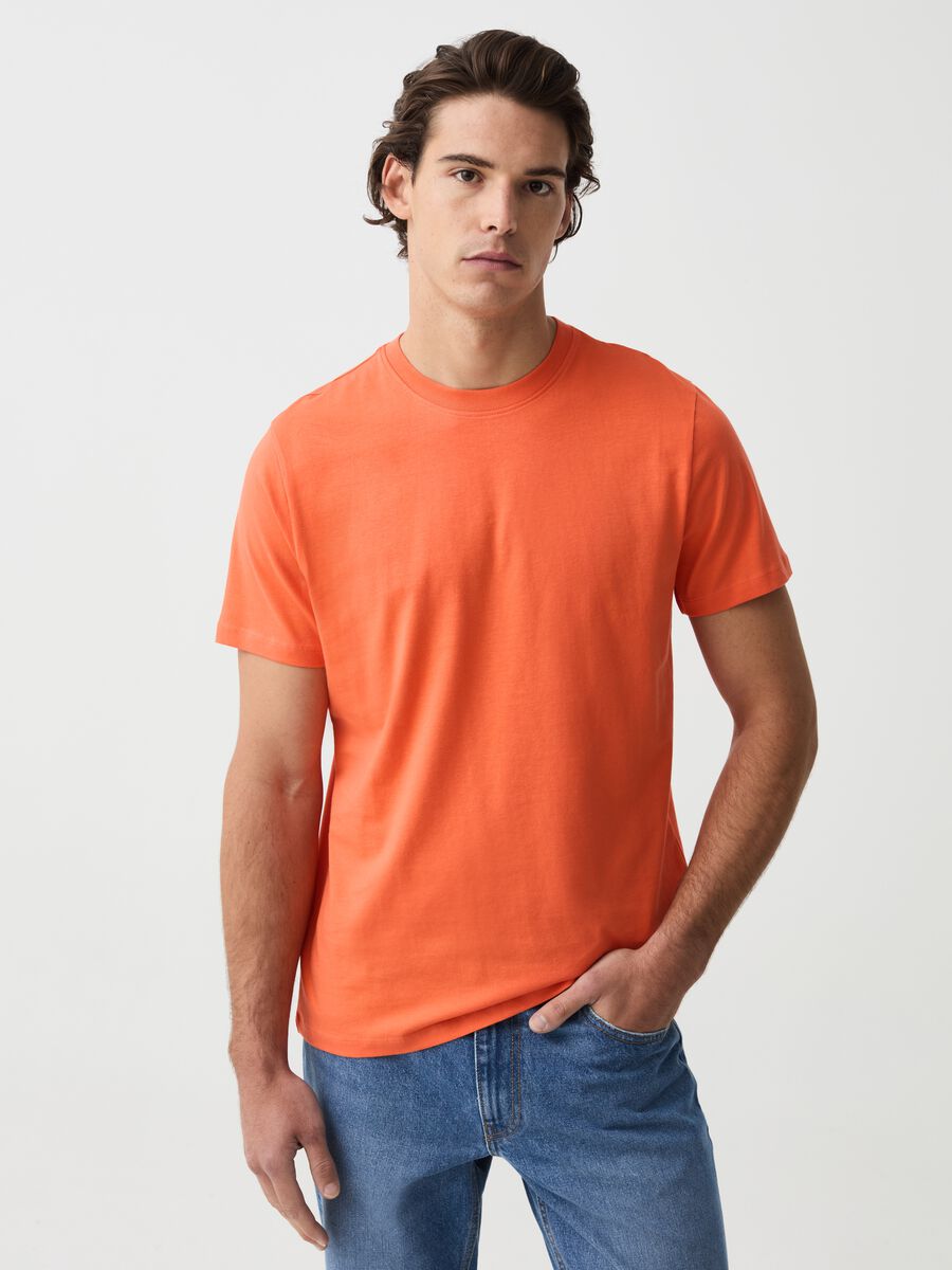 Organic cotton T-shirt with round neck_0