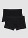 2-pack black stretch modal boxer shorts, regular fit_0