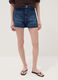 Blue denim Bermuda shorts in pure cotton_1